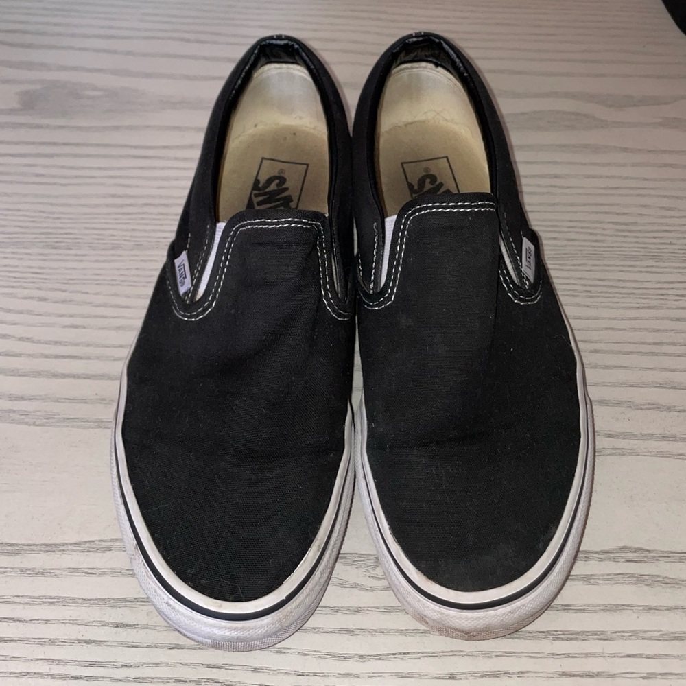Black slip on vans
